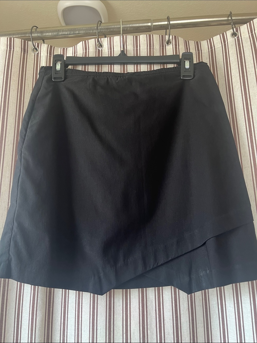 Versona Black A-Line Skort with Clean Front Panel